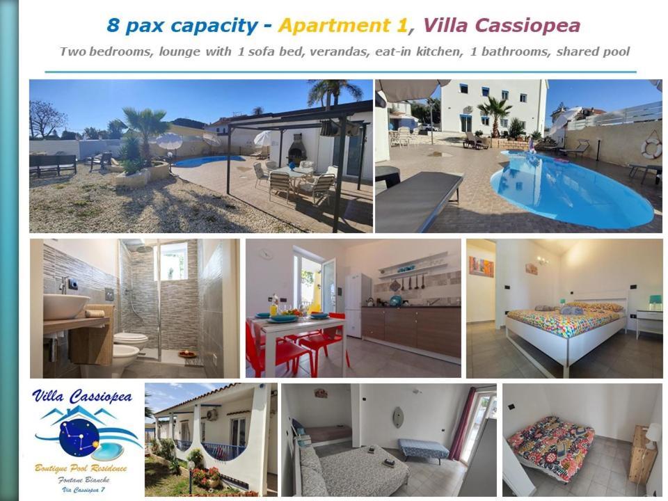 Pool Seaside Relais - Ville Ninfea, Marea, Rosa E Cassiopea Fontane Bianche Extérieur photo